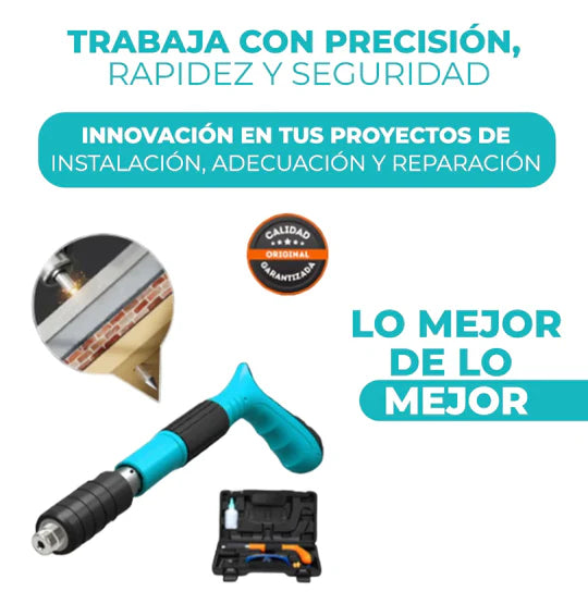 PISTOLA DE ALTO IMPACTO + 40 CLAVOS FULMINANTES|ENVÍO GRATIS